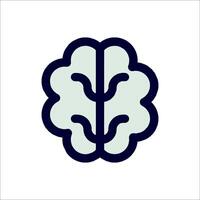 A brain icon on a white background vector