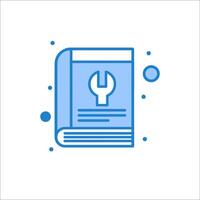 A book with a wrench icon on it vector