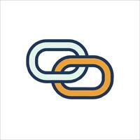 A link icon with two links vector