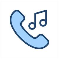 A phone with music notes and a phone icon vector