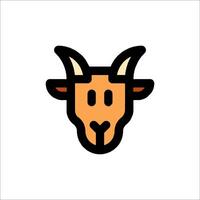 A goat head icon in a flat style vector