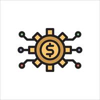 A dollar sign icon on a white background vector