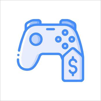 A game controller with a dollar sign vector
