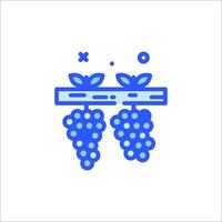 Grapes on a branch line icon vector