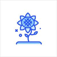 A blue flower with a cross on it vector