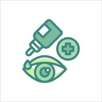 An eye with a syringe and a cross vector