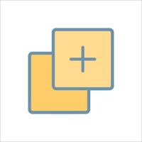 A square with a plus sign on it vector