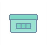 A box with a window on it vector