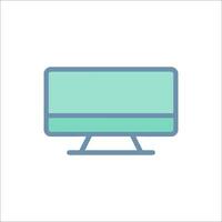 A computer monitor icon on a white background vector