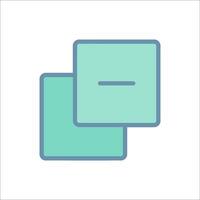 A square box with a line through it vector