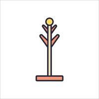 A tree with a ball on top of it vector