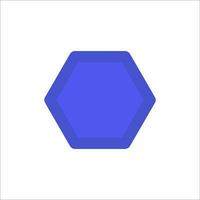 A blue hexagon with a white background vector