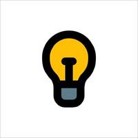 A light bulb icon on a white background vector