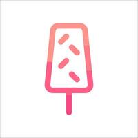 A pink ice cream bar with a white background vector