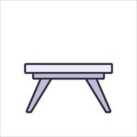 A table with a white background vector