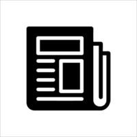 A newspaper icon on a white background vector