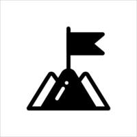 Mountain flag icon isolated on white background vector