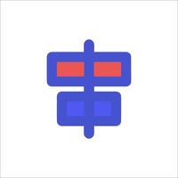 A blue and red cross on a white background vector