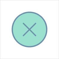 A cross icon in a circle vector