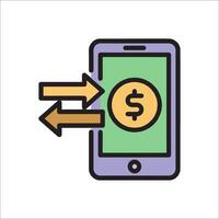 Mobile payment icon illustration vector