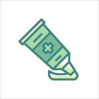 A tube of toothpaste with a cross on it vector
