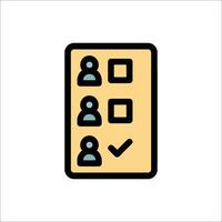 A check box icon with people on it vector
