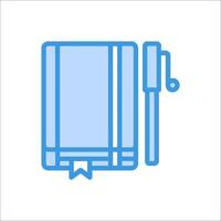 A notebook and pen icon on a white background vector