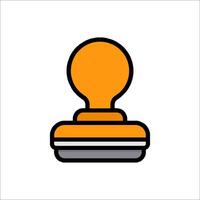 A stamp with a ball on top of it vector
