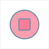 A pink square with a blue square in the middle vector
