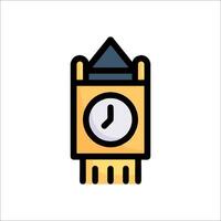 Big ben clock icon illustration vector
