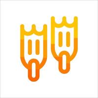 Two ice pops on a white background vector