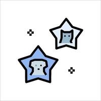 Two stars with a cat and a dog in the middle vector