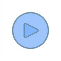 Play button icon in a flat style vector