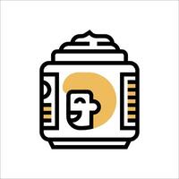 A can of cream soda with a face on it vector