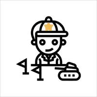 A man in a hat is sitting at a table with a tank vector