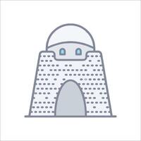 A building with a dome on top vector