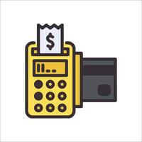 A credit card machine with a dollar sign on it vector