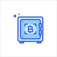 Bitcoin safe icon vector