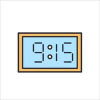 A clock icon on a white background vector