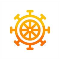 A wheel with four spokes on it vector