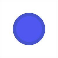 A blue circle with a white background vector