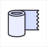 A roll of toilet paper icon on a white background vector