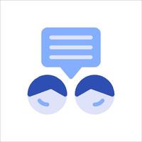 Two people are talking to each other in a chat bubble vector