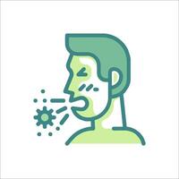 A man with a cold is blowing his nose vector