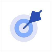 A dart is in the center of a target vector