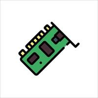 A computer motherboard icon on a white background vector