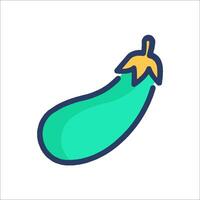 A green eggplant icon on a white background vector