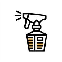 A spray bottle with a spray gun icon vector