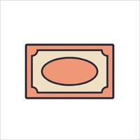 A money bill icon on a white background vector