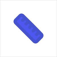 A blue ruler icon on a white background vector